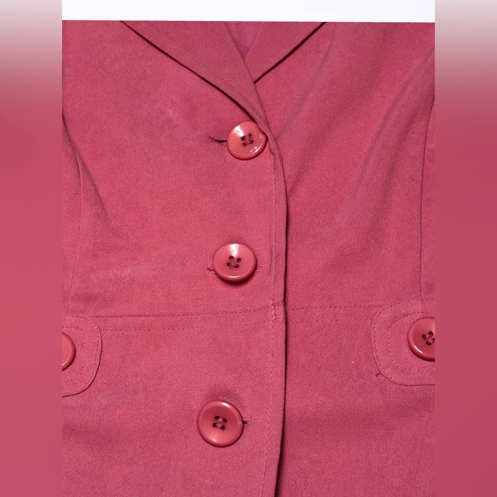 Elementz Pink Blazer or Shacket Classic Collar Fitted Silhouette Size Medium - Picture 6 of 6